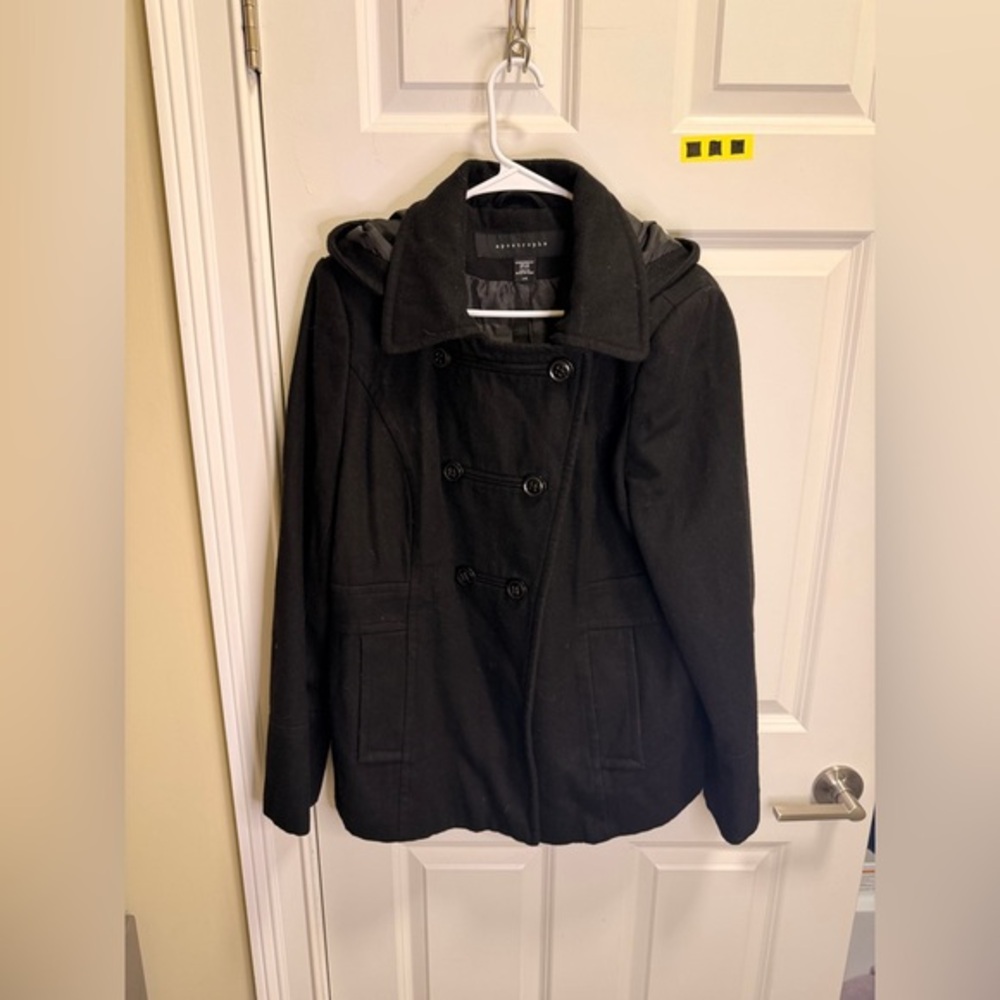 Women’s Apostrophe Hooded Pea Coat